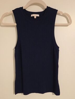 Skies Are Blue Navy Sweater Crewneck Tank
